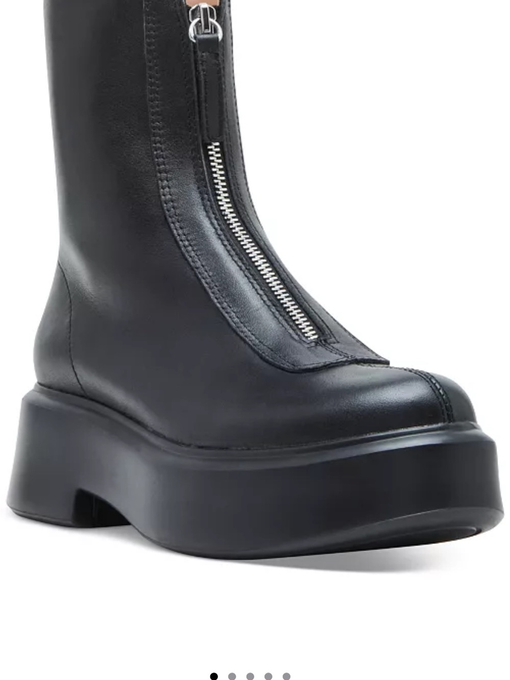 Steve Madden Black Chunky Platform Zip Boots